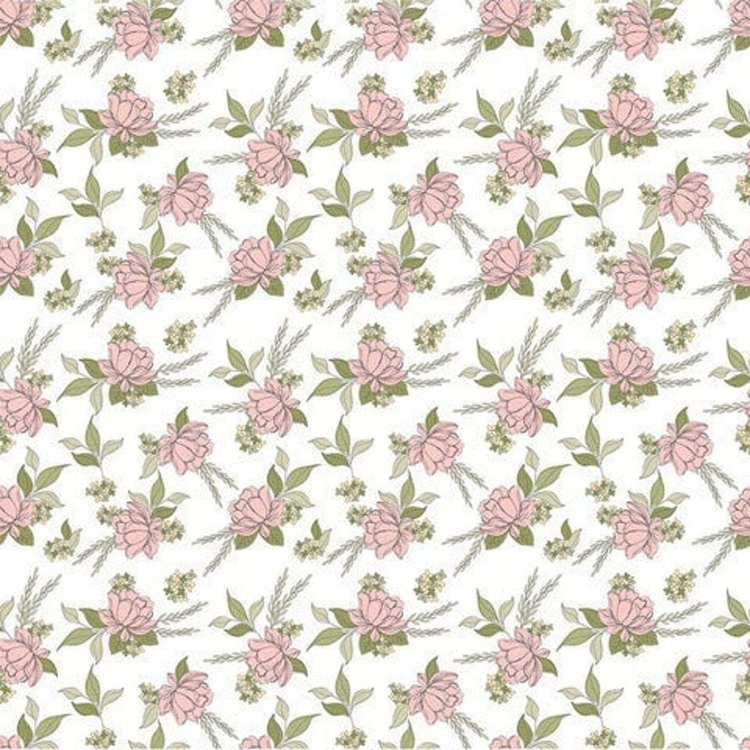 Country Roads Pink Floral Cotton