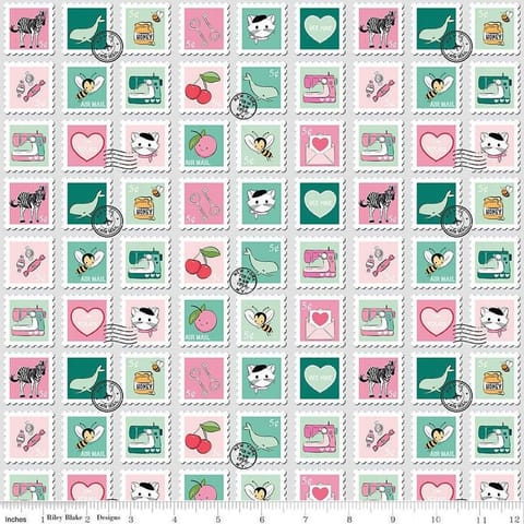 Mint for You Gray Stamp Print
