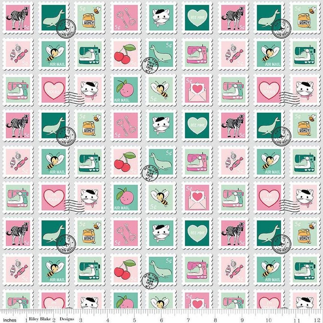 Mint for You Gray Stamp Print