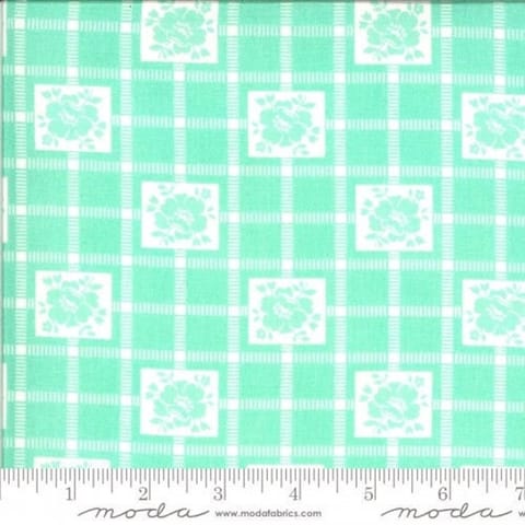 Shine On Aqua Check Cotton