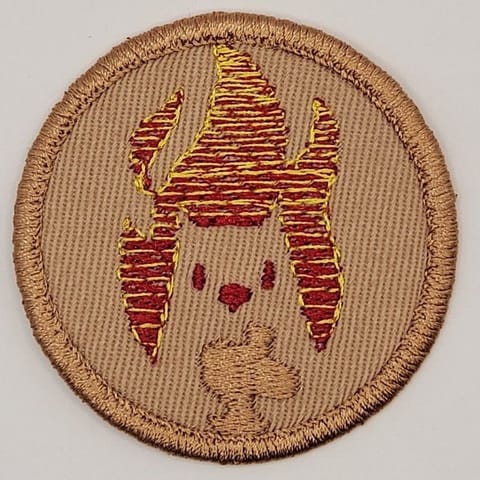 Flaming Squirrel Patrol Patch