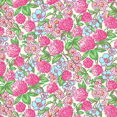 Clover and Daisies in Pink
