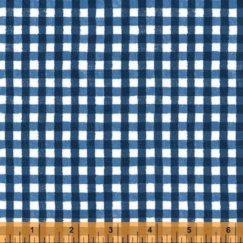 State Fair Blue Gingham Cotton