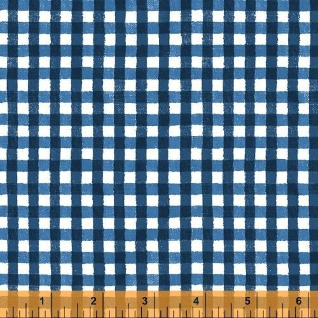 State Fair Blue Gingham Cotton