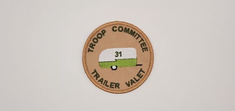Customizable Troop Committee Trailer Valet Patch