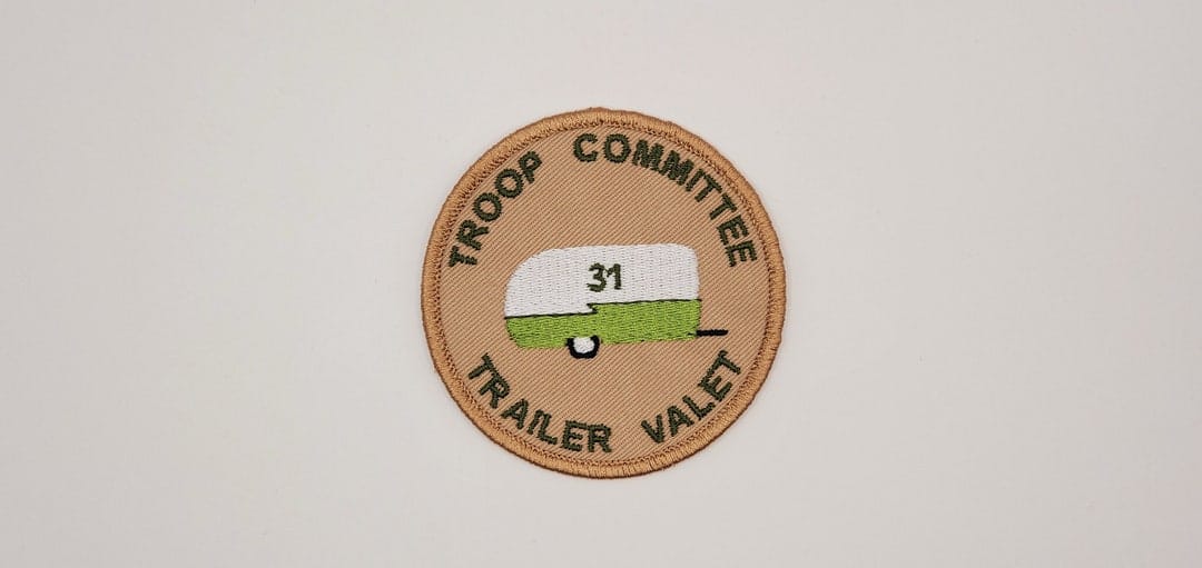 Customizable Troop Committee Trailer Valet Patch
