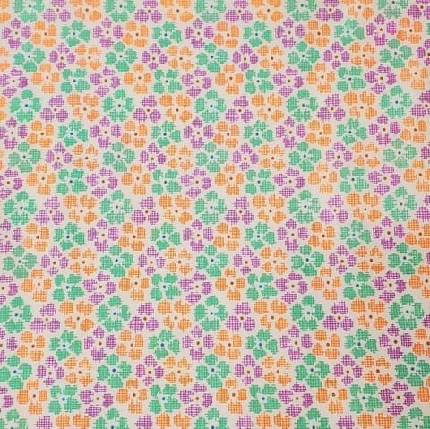 Adeline Chex Flowers Cotton