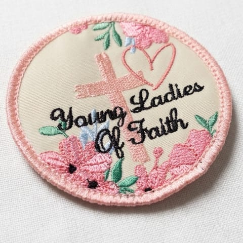 Floral Faith Embroidered Patch