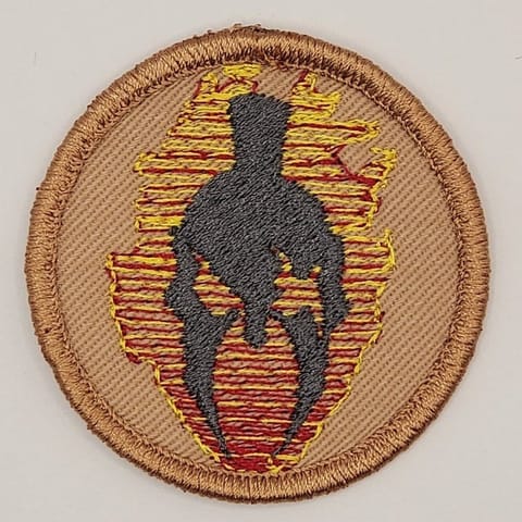 Cracked Spartan Helm Patrol Patch