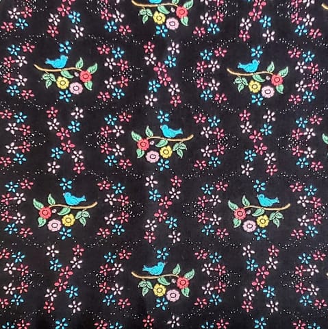 Vintage Bird "Be Mine" Fabric