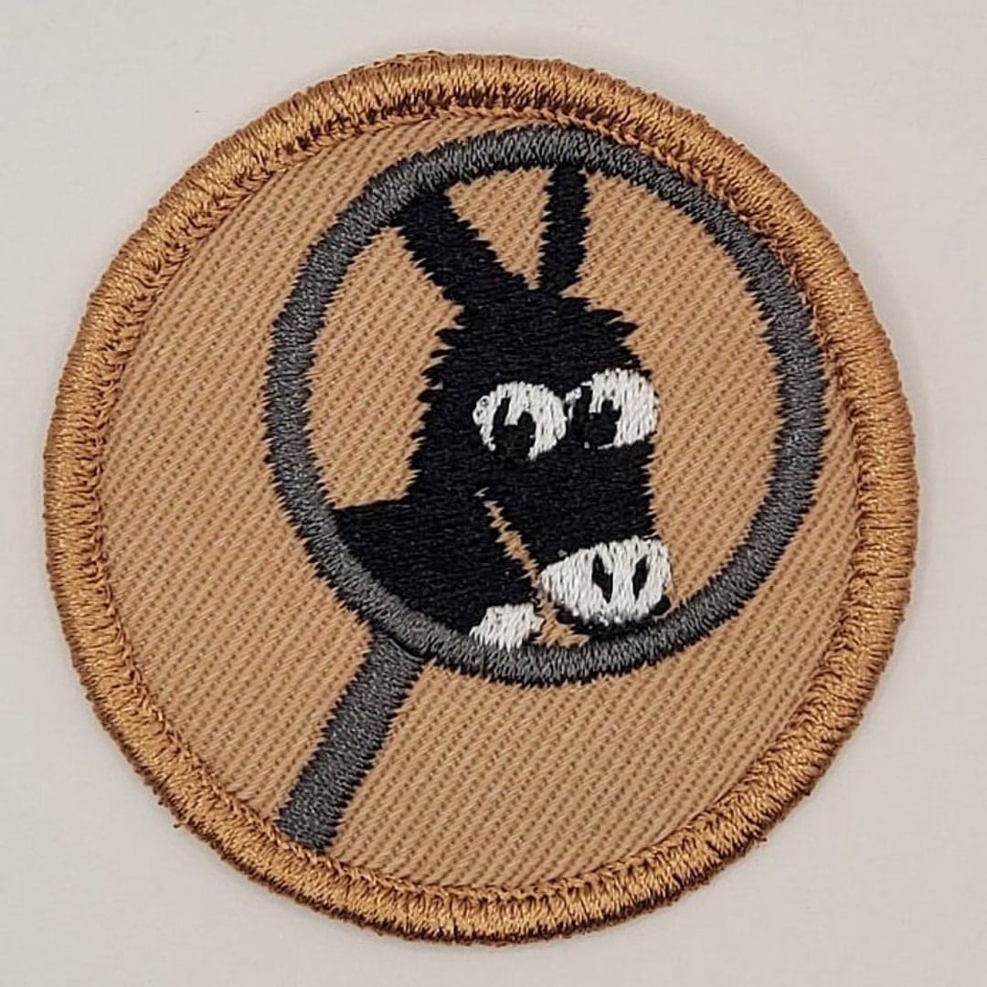 Microscopic Donkey Patrol Patch