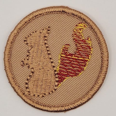 Flaming Squirrel Patrol Patch